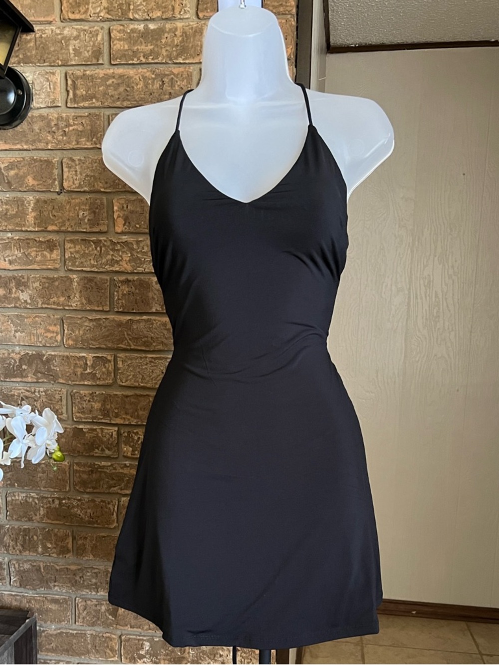 Black Spaghetti Strap Mini Dress